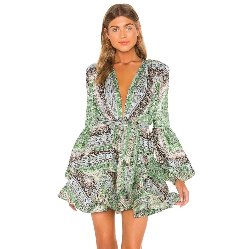 Bronx and Banco Bedouin Mini Dress in Green